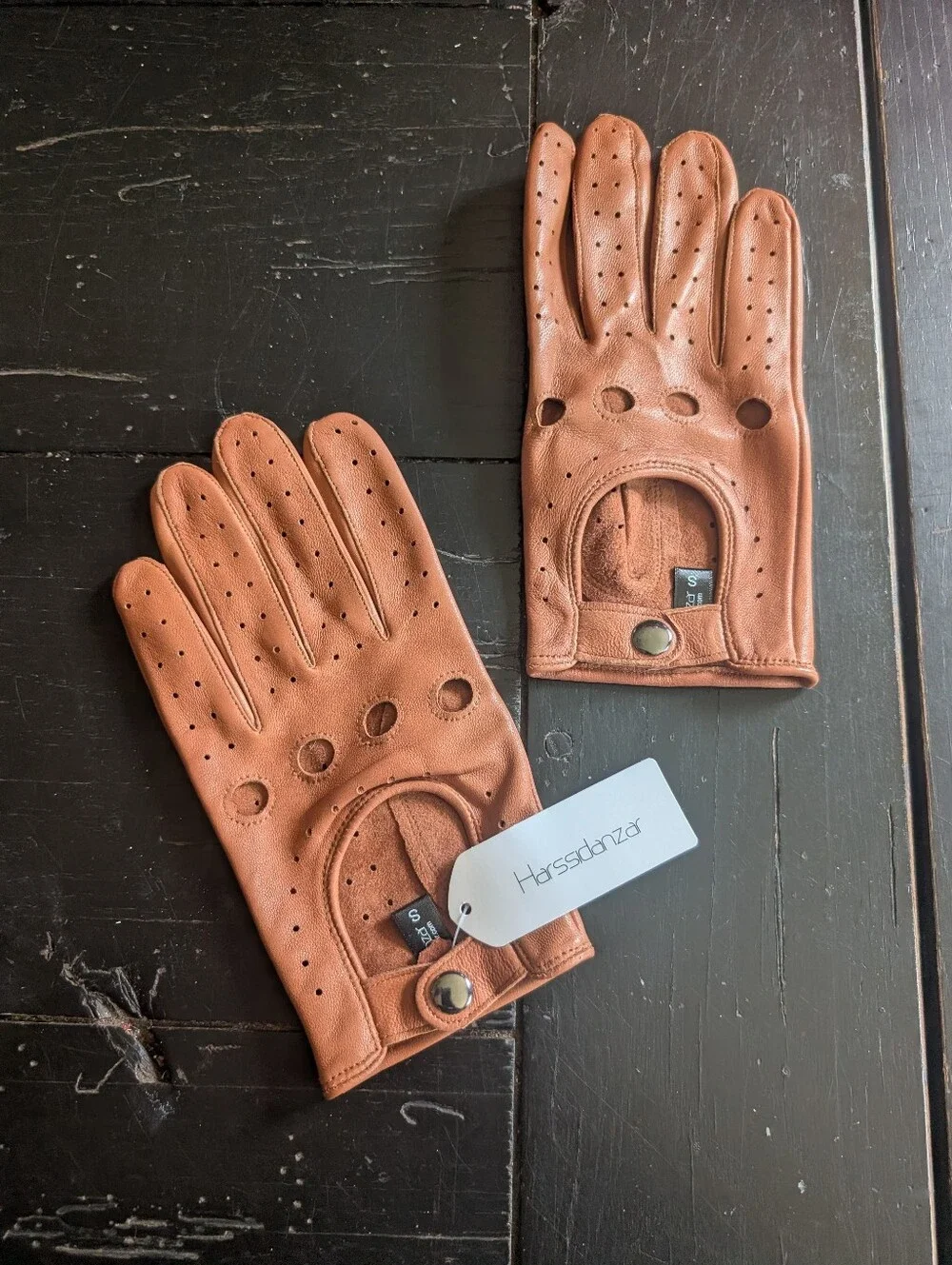 Harssidanzar NWT Small Unlined Leather Driving Gloves Classic Traditional Lux